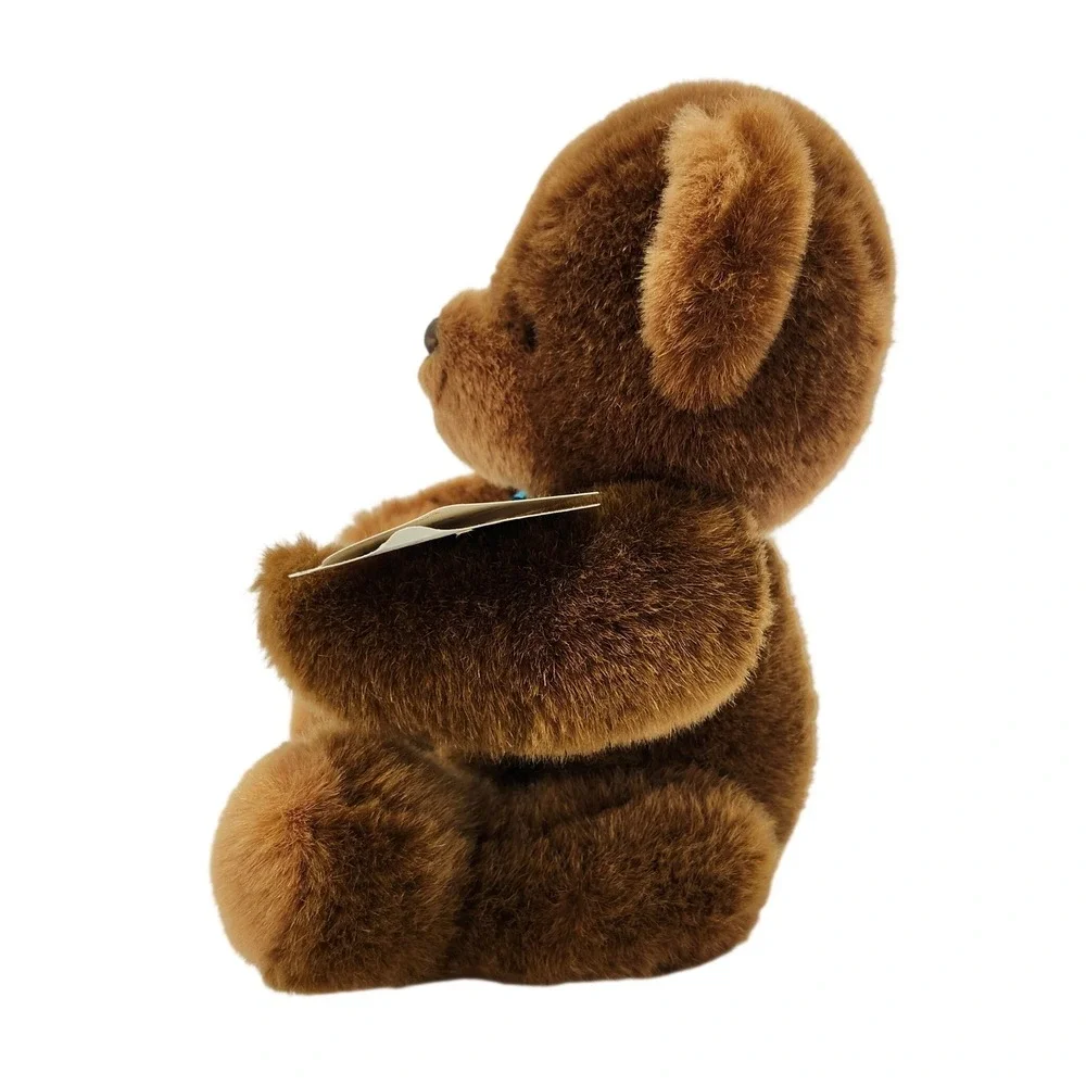 Applause Benedict‎ Teddy Bear 1986 Vintage 5912 Brown Jointed Plush Blue Ribbon